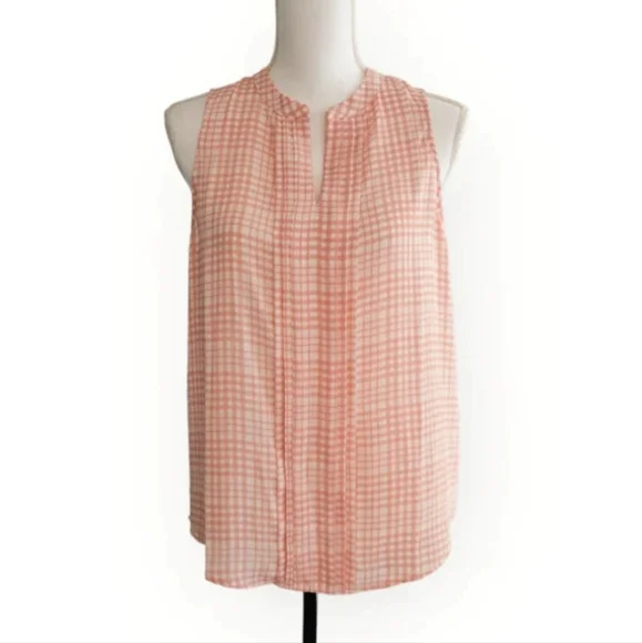 41 HAWTHORN Breyson Pleat Detail Split Neck Blouse NWT - Picture 3 of 6